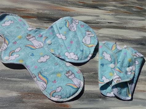 4 Piece Set Cloth Pads And Pantyliner Starter Set Ready To Ship Etsy