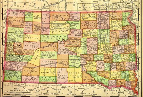 South Dakota Map And South Dakota Satellite Images