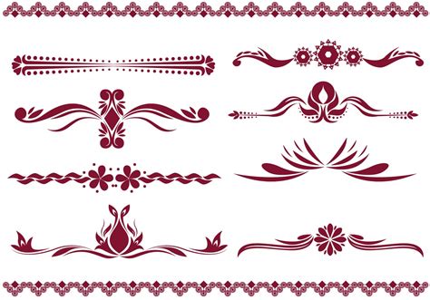 Decorative Clipart psd download Color patterns and lines on a transparent background PSD для