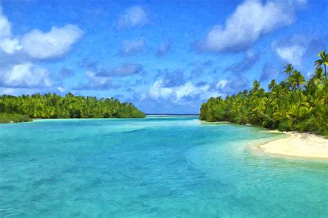 Cook Islands Lagoon Painting By Dominic Piperata