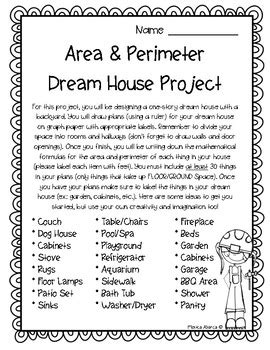 Simile a build your dream house. Create Your Own Dream House Project - Using Area & Perimeter by Monica Abarca