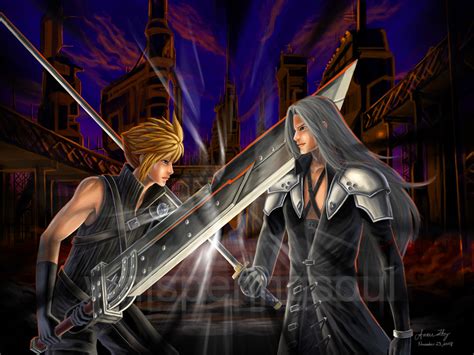 Submitted 3 years ago by deleted. FF7: Cloud Vs. Sephiroth by WhisperingSoul on DeviantArt