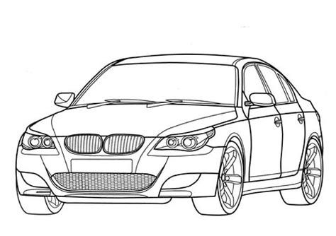 Bmw m6 gratis malvorlage in autos2 transportmittel ausmalen. BMW M5 E60 coloring page | SuperColoring.com