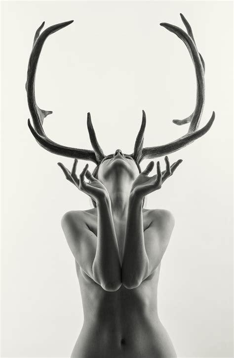 Nude Girl With Antlers Blue8854 Buy Fine Art Double Exposu Flickr