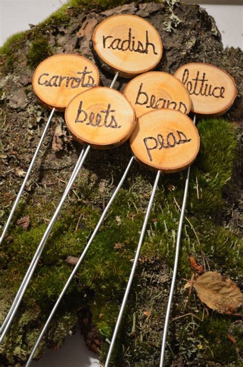 Garden Marker Stakes Herb Or Vegetable Garden Marker Stakes Rustic