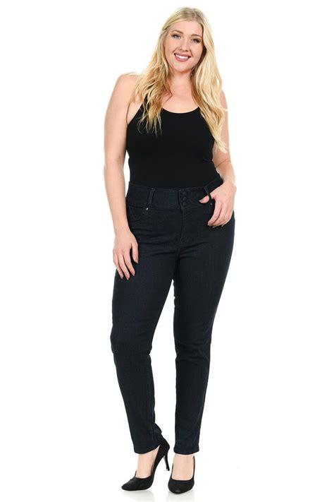 Pasion Womens Jeans Plus Size High Waist Push Up Style N608 Fashion Store