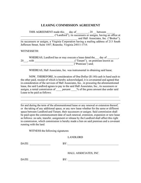 36 Free Commission Agreements Sales Real Estate Contractor