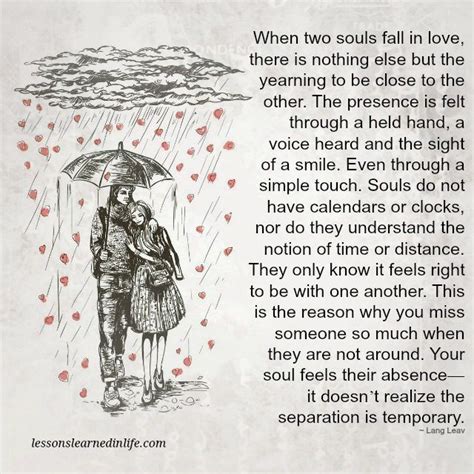 Lessons Learned In Life When Souls Fall In Love Romantic Quotes