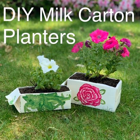 Diy Milk Carton Planters — Campbells Country Charm