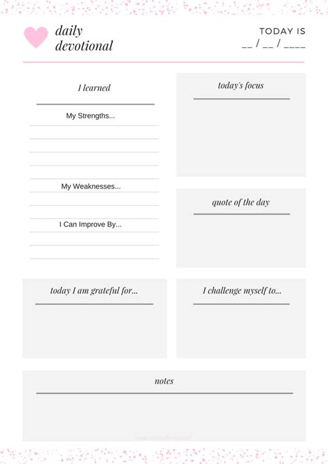 Free Personal Daily Devotional Printable The Frugal Farm Girl
