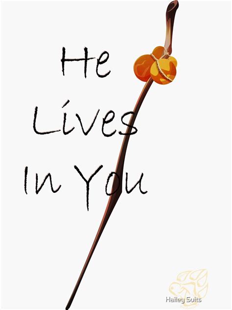 He Lives In You Sticker For Sale By Hsuits Redbubble