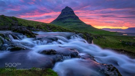 Magical Kirkjufell Iceland Sunset On One Of Icelands Most