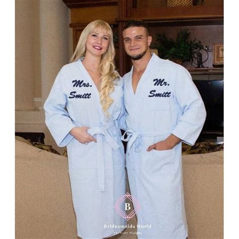 Cotton Waffle Long His And Hers Matching Bathrobes Set Bride Squad