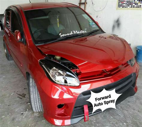 • video tutorial on how to polish your headlights with toothpaste. myvi喷红色外皮已完工☞前进汽车喷漆打码咭中心-Forward Auto Spray Center