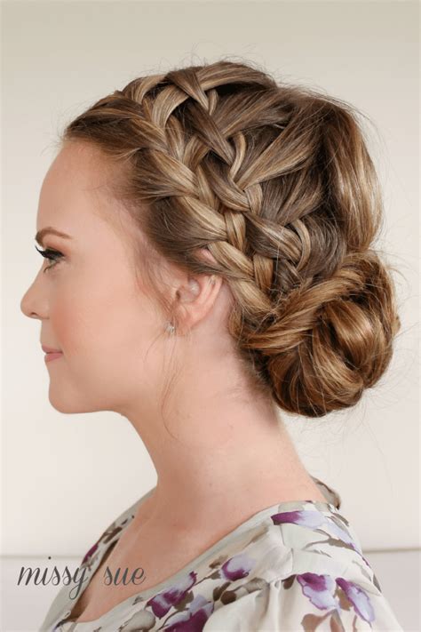 Learn how you can create a double bun in your hair using two braids. Braid 10-Double Waterfall Braids and Fishtail Bun