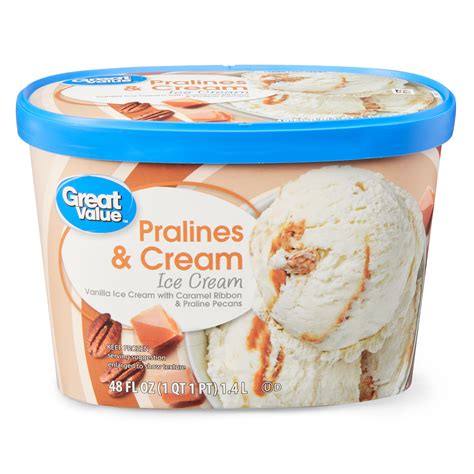 Great Value Pralines And Cream Ice Cream 48 Oz