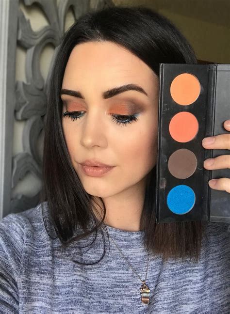 Orange And Blue Eyeshadow Look Orangeeyeshadow Blueeyeshadow