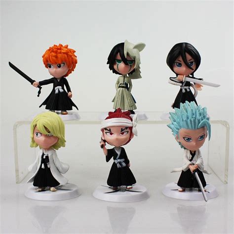 These Bleach Action Figures Come As A Set Of 6 Pieces Which Include The Characters Ichigo