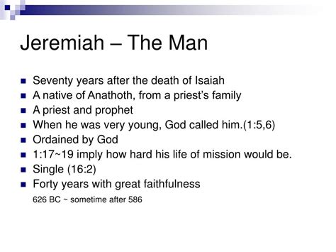 Ppt Jeremiah The Weeping Prophet Powerpoint Presentation Free