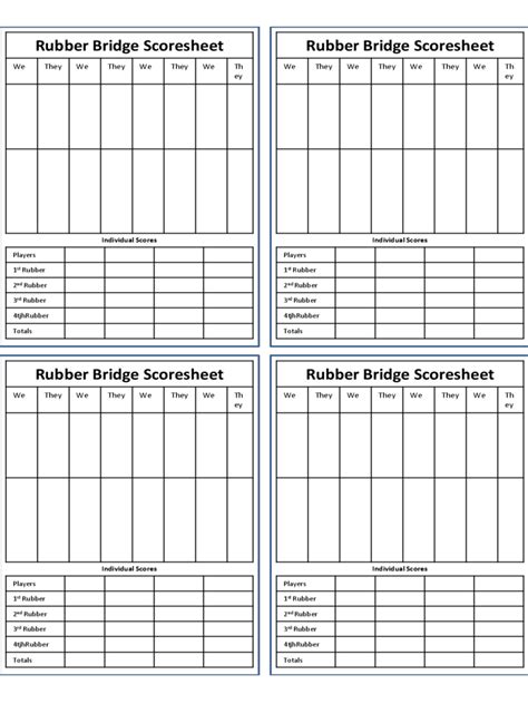 Printable Duplicate Bridge Score Sheets Printable Word Searches