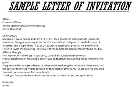 Sample of invitation letter for tourist visa source: Invitation Letter Sample For Tourist | Letters - Free ...