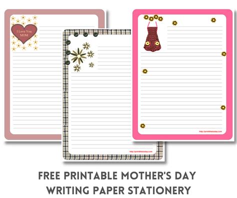 Free Printable Mothers Day Writing Paper Stationery