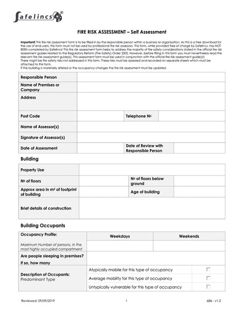 Hse Fire Risk Assessment Template Word Fill Out Sign Online Dochub