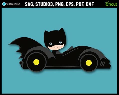 Batmobile Boy Svg Kid Cricut Silhouette Studio Etsy