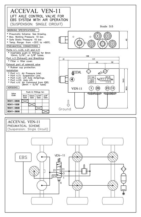 Ven 11 Lift Axle Control Valve Lift Axle System