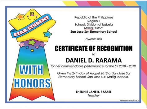 Deped Cert Of Recognition Template Certificate Of Recognition For All