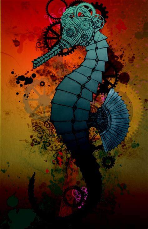 Steampunk Seahorse Art Print By Katie Mccarthy Society6 Seahorse