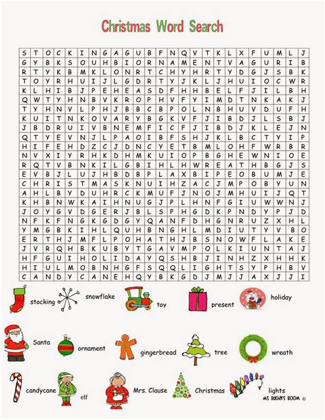 Difficult Hard Christmas Word Search