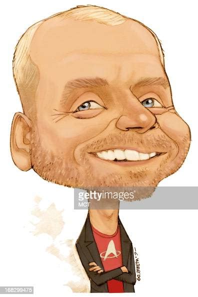 Chris Ware Color Caricature Of English Actor Simon Pegg News Photo