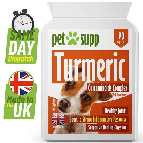 Turmeric For Dogs 90 Capsules With Curcumin Joint Supplement And Etsy