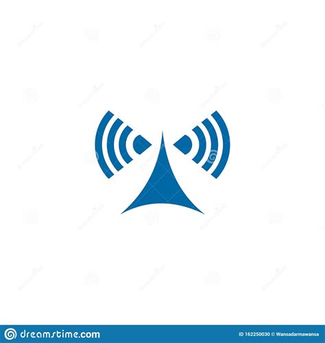 Signal Wave Icon Logo Design Vector Illustration Template Stock Vector