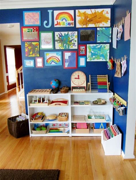 our montessori classroom i also love the display of his artwork montessori room montessori