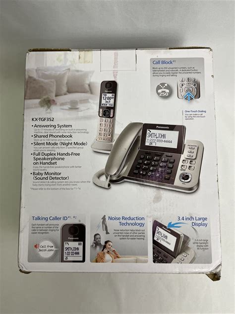 Panasonic Kx Tgf352n Expandable Cordless Phone System 885170234215 Ebay