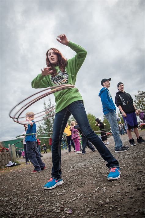 Girl Hula Hooping Alaska State Fair