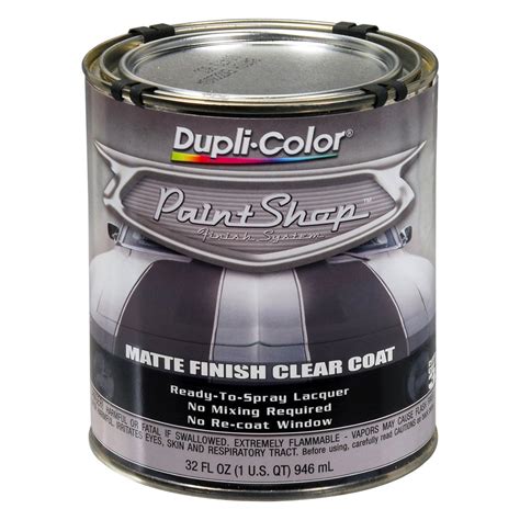 Dupli Color® Bsp307 Paint Shop™ 1 Qt Matte Finish Clear Coat Spray On