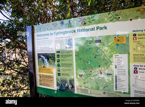 Springbrook National Park Route Map And Walksgold Coast Hinterland