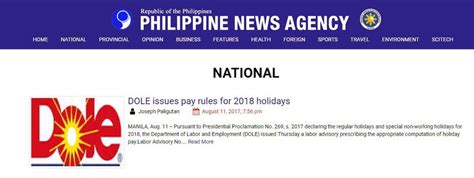 Another Boo Boo State Owned Philippine News Agency Uses Wrong Dole