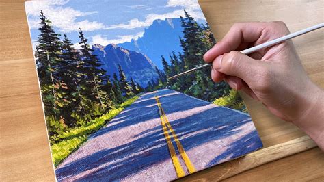 How To Paint A Road Acrylic Painting Correa Art Youtube