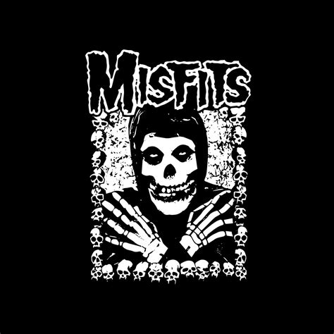 Misfits Crimson Skull Punk Graphic Png Transparent Etsy