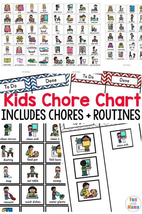 Free Preschool Chore Charts Subscriber Freebie Artofit