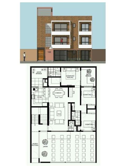 Edificio De 3 Pisos 3 Apartamentos 3 Cuartos 2 Con Terraza Frontal