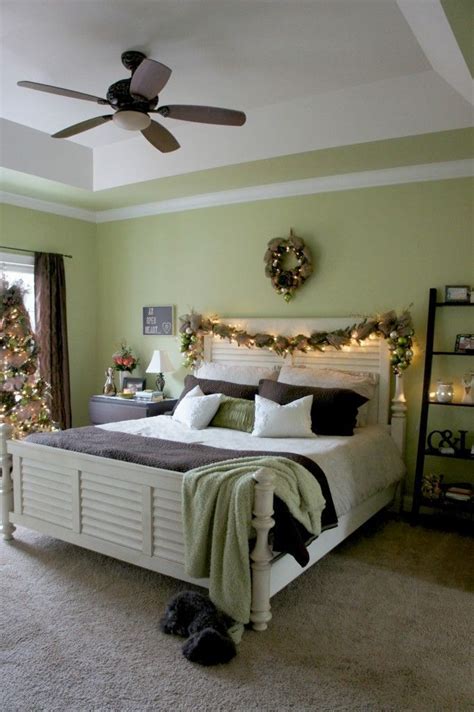 Bed Decorated With Christmas Garland More Christmas Decor Ideas At
