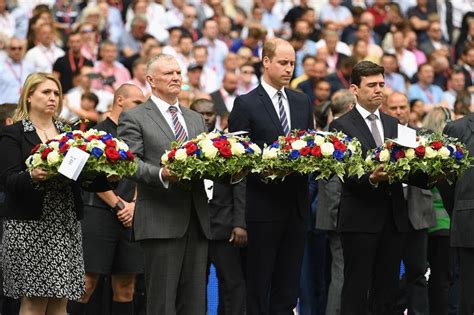 Heading to wembley for england v denmark today? Prince William Lays Flowers at Wembley Stadium to ...