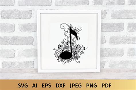 Music Note SVG Music SVG Zentangle SVG Commercial And Etsy