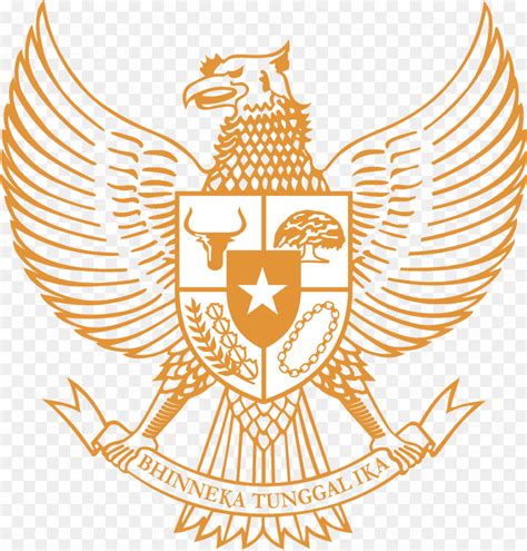 Logo Garuda National Emblem Of Indonesia Png Transparent Background
