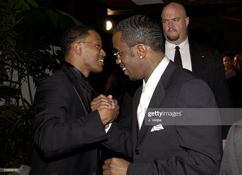 Jamie Foxx And Sean P Diddy Combs During The 33rd Naacp Image Awards
